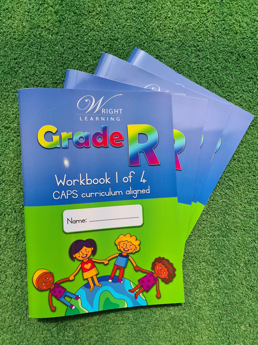 Grade R Learner workbook set- Workbook 1 to 4 – Wright Learning