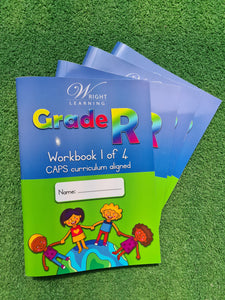 Grade R Learner workbook set- Workbook 1 to 4