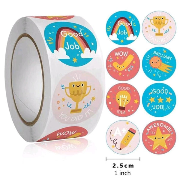 500pc roll reward stickers