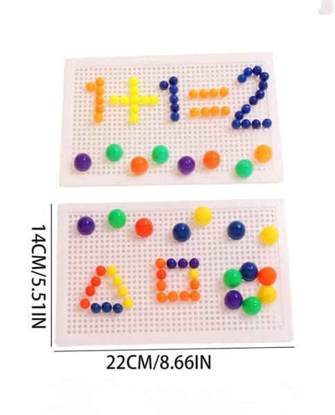 1pc mixed colour mushroom nail peg puzzle