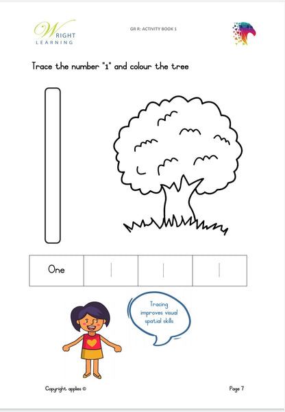 Grade R Learner workbook set- Workbook 1 to 4