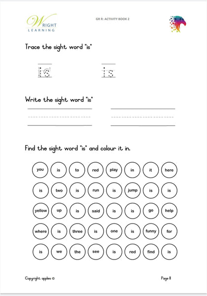Grade R Learner workbook set- Workbook 1 to 4